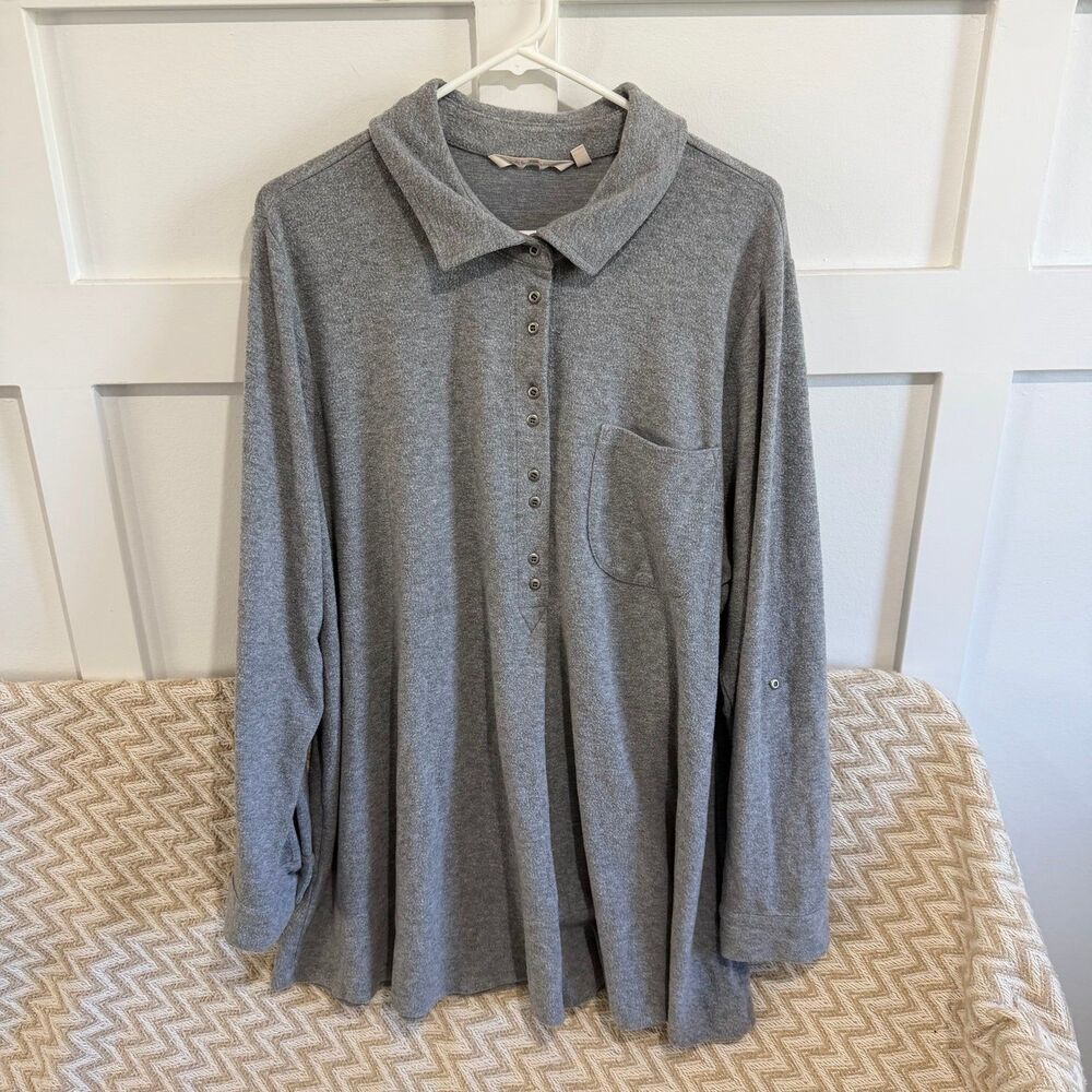 Soft Surroundings Women’s Ultra Soft Button Up Tunic - Picture 2 of 8